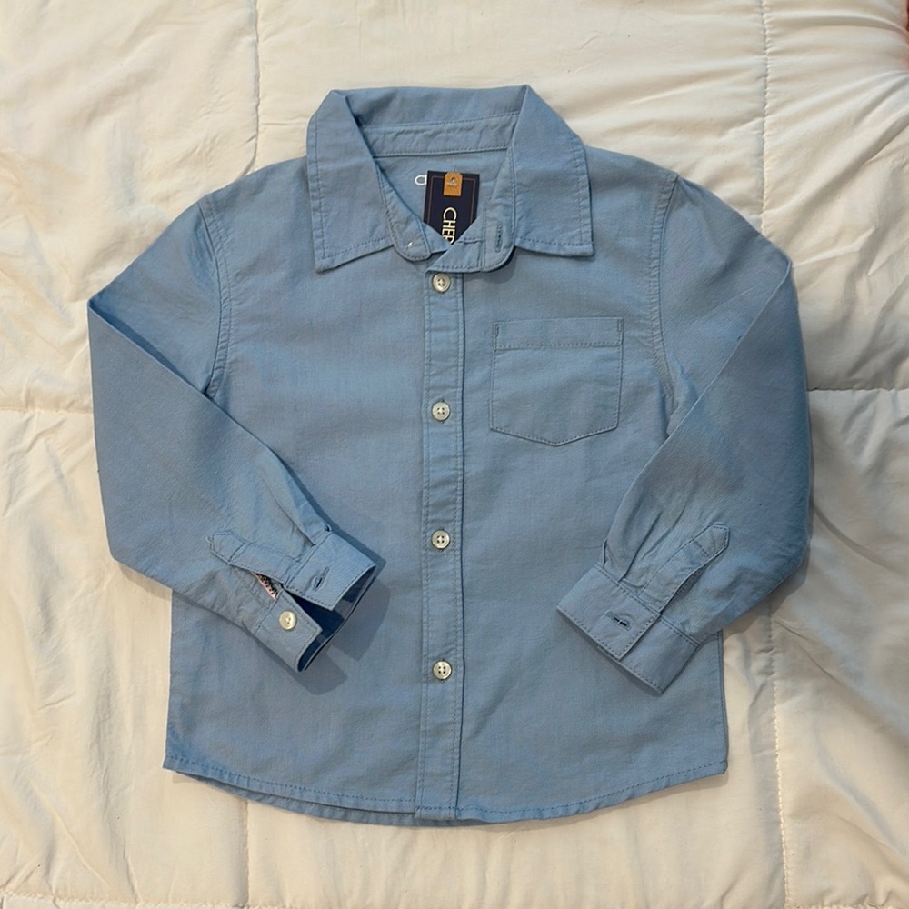 Blue Button Down Shirt with Classic Design